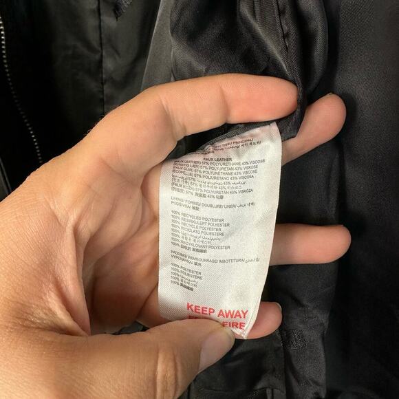 APPARIS Black Jacket Stevie Vegan Faux Leather Quilted Oversize M NEW NWT - Picture 8 of 10